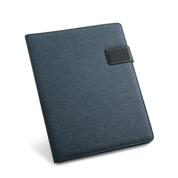 Porte-documents A4 Riordan en simili lin et PU avec bloc de pages lignées - BCM Goodies