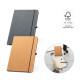 Bloc-notes A5 MATISSE avec couverture rigide en cuir (70% recyclé) - Personnalisable pour événements d'entreprise