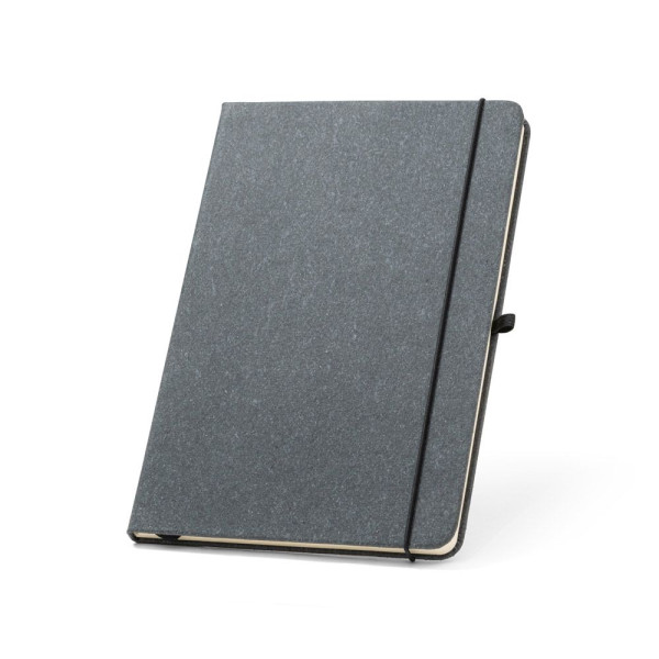 Bloc-notes A5 MATISSE avec couverture rigide en cuir (70% recyclé) - Personnalisable pour événements d'entreprise