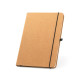 Bloc-notes A5 MATISSE avec couverture rigide en cuir (70% recyclé) - Personnalisable pour événements d'entreprise