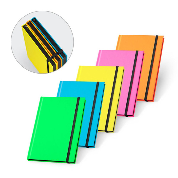 Bloc-notes personnalisable A5 en PU fluorescent avec pages lignées - WATTERS