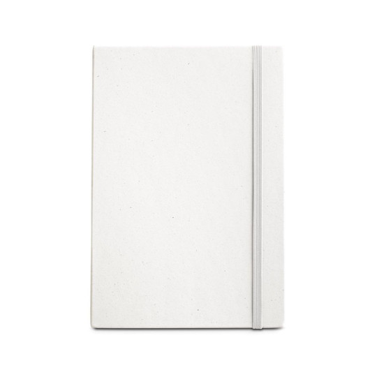 Bloc-notes A5 MILKY avec couverture rigide en papier recyclé - Personnalisable pour vos besoins en objets publicitaires B2B