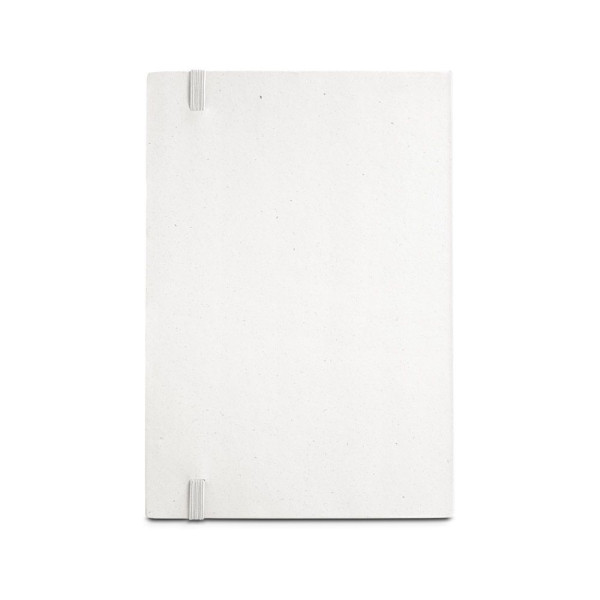 Bloc-notes A5 MILKY avec couverture rigide en papier recyclé - Personnalisable pour vos besoins en objets publicitaires B2B