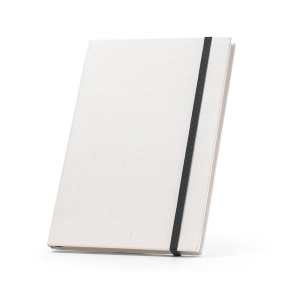 Bloc-notes A5 MILKY avec couverture rigide en papier recyclé - Personnalisable pour vos besoins en objets publicitaires B2B