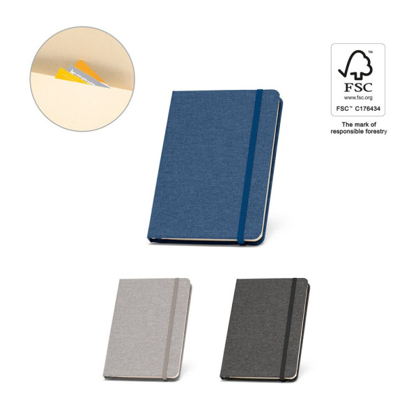 Bloc-notes A5 en polyester recyclé personnalisable - BCM Goodies