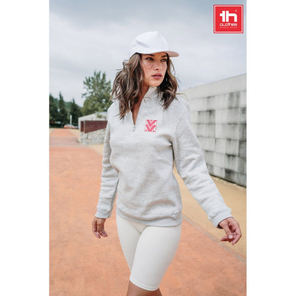 Sweat-shirt col zippé unisexe THC BUDAPEST - Fiche produit - BCM Goodies