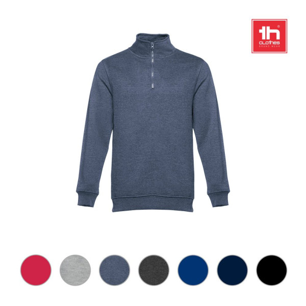 Sweat-shirt col zippé unisexe THC BUDAPEST - Fiche produit - BCM Goodies