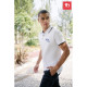 Polo en coton bicolore pour homme THC ROME WH - Polo publicitaire blanc personnalisable pour entreprise