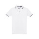 Polo en coton bicolore pour homme THC ROME WH - Polo publicitaire blanc personnalisable pour entreprise