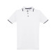 Polo en coton bicolore pour homme THC ROME WH - Polo publicitaire blanc personnalisable pour entreprise