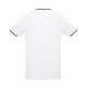 Polo en coton bicolore pour homme THC ROME WH - Polo publicitaire blanc personnalisable pour entreprise