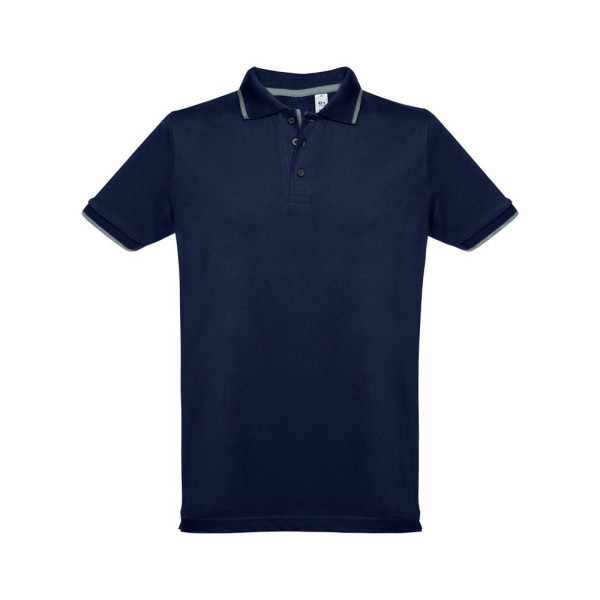 Polo bicolore en coton pour hommes THC ROME - Personnalisation avec logo - BCM Goodies
