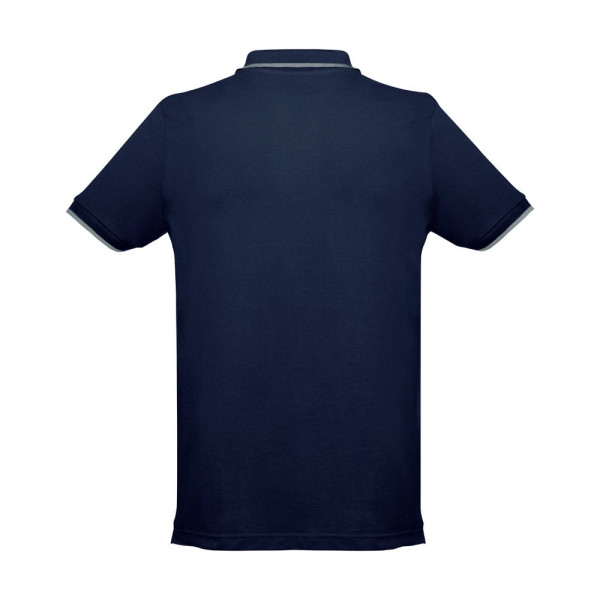Polo bicolore en coton pour hommes THC ROME - Personnalisation avec logo - BCM Goodies