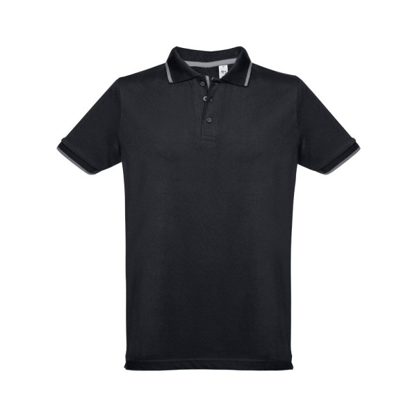 Polo bicolore en coton pour hommes THC ROME - Personnalisation avec logo - BCM Goodies