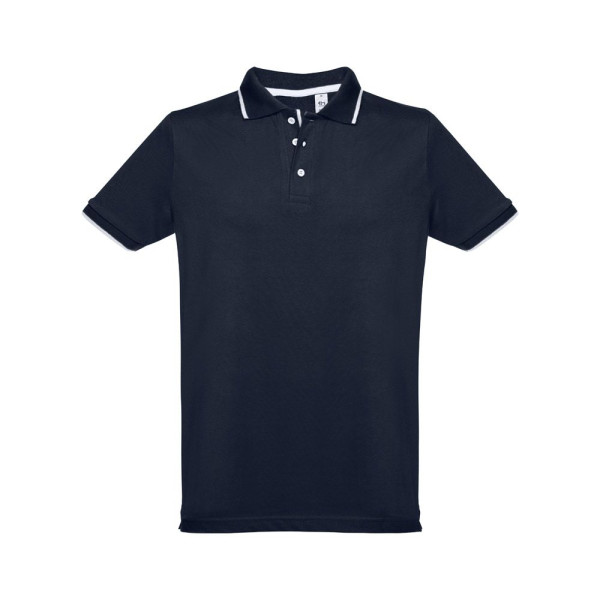 Polo bicolore en coton pour hommes THC ROME - Personnalisation avec logo - BCM Goodies