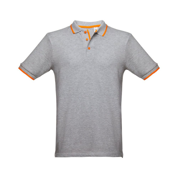 Polo bicolore en coton pour hommes THC ROME - Personnalisation avec logo - BCM Goodies