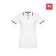 Polo bicolore en coton pour femme THC ROME WOMEN WH. - BCM Goodies