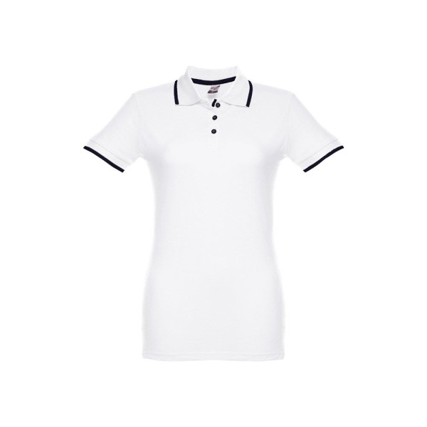 Polo bicolore en coton pour femme THC ROME WOMEN WH. - BCM Goodies