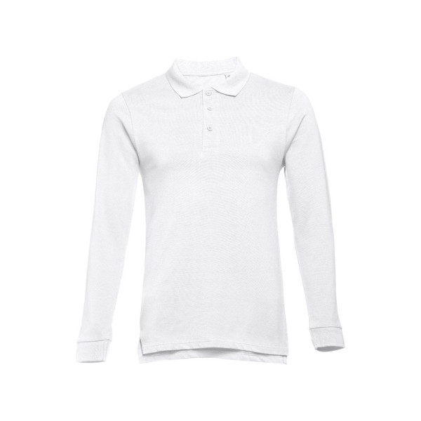 Polo en coton à manches longues pour hommes THC BERN WH - BCM Goodies