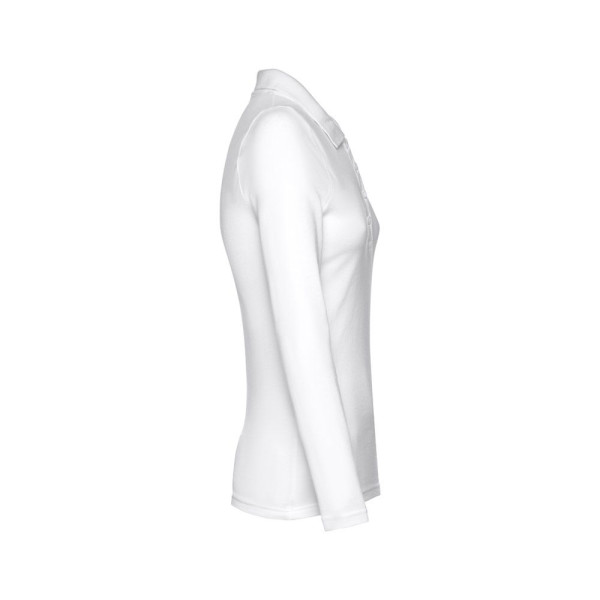 Polo à manches longues pour femmes en coton cardé THC BERN WOMEN WH. - BCM Goodies