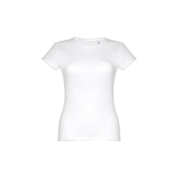 T-shirt femme en coton ceinturé blanc THC SOFIA WH - Objet publicitaire personnalisable