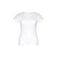 T-shirt femme en coton ceinturé blanc THC SOFIA WH - Objet publicitaire personnalisable
