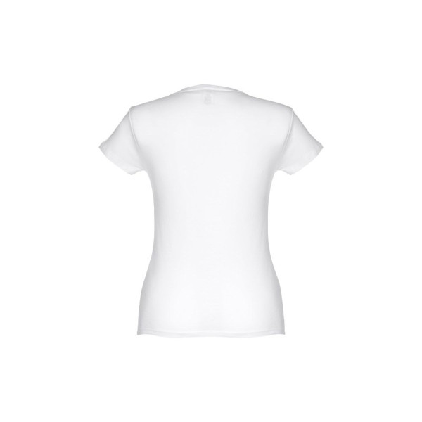 T-shirt femme en coton ceinturé blanc THC SOFIA WH - Objet publicitaire personnalisable