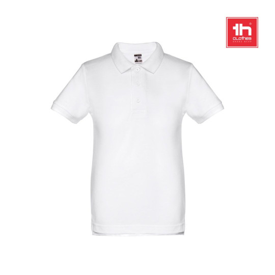 Polo à manches courtes pour enfants THC ADAM KIDS WH - Personnalisation pour entreprises | BCM Goodies