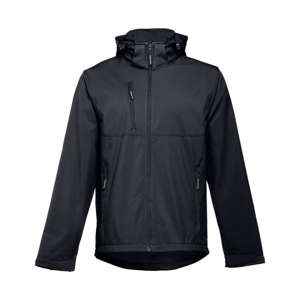 Veste softshell homme THC ZAGREB en polyester et élasthanne - Personnalisation facile - Idéal pour objets publicitaires de quali