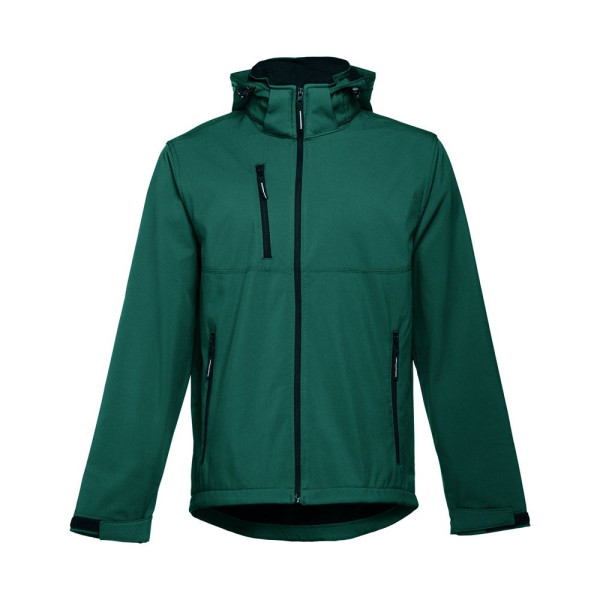 Veste softshell homme THC ZAGREB en polyester et élasthanne - Personnalisation facile - Idéal pour objets publicitaires de quali