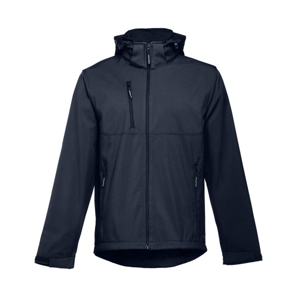 Veste softshell homme THC ZAGREB en polyester et élasthanne - Personnalisation facile - Idéal pour objets publicitaires de quali