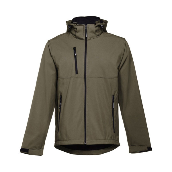 Veste softshell homme THC ZAGREB en polyester et élasthanne - Personnalisation facile - Idéal pour objets publicitaires de quali