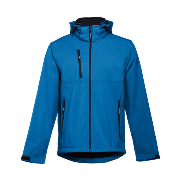 Veste softshell homme THC ZAGREB en polyester et élasthanne - Personnalisation facile - Idéal pour objets publicitaires de quali