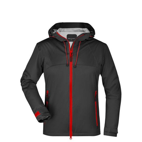 Veste softshell légère pour femme avec capuche ajustable et poches zippées - BCM Goodies