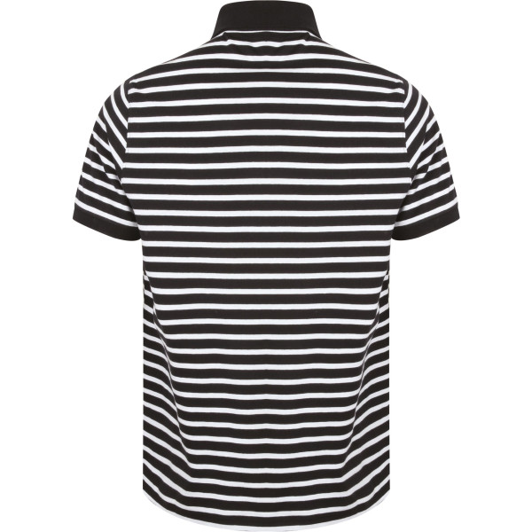Polo jersey à rayures personnalisable 100% coton pour entreprises – BCM Goodies