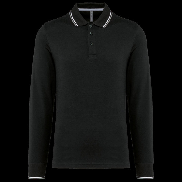 Polo manches longues homme personnalisable en maille piquée – Idéal communication B2B et welcome pack