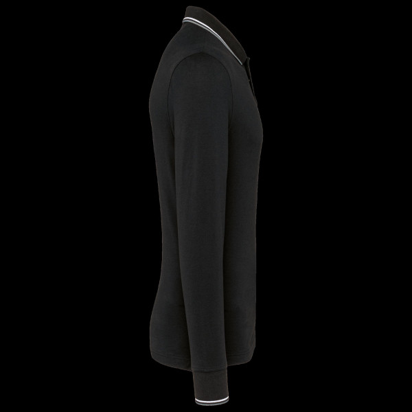 Polo manches longues homme personnalisable en maille piquée – Idéal communication B2B et welcome pack