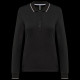 Polo maille piquée manches longues femme personnalisable – Support textile pour communication d’entreprise