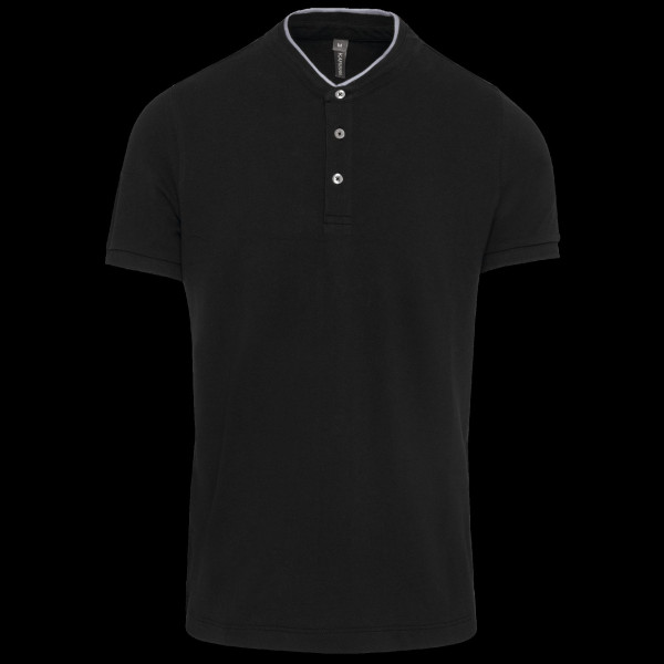 Polo homme col mao manches courtes personnalisé pour entreprises – BCM Goodies