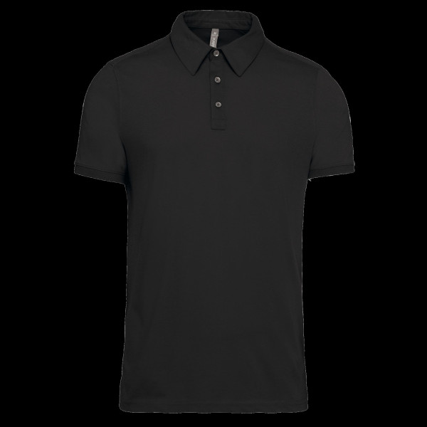 Polo jersey manches courtes homme personnalisé pour communication d’entreprise – BCM Goodies