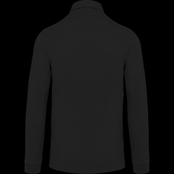 Polo jersey manches longues homme personnalisé – Textile B2B pour communication d’entreprise