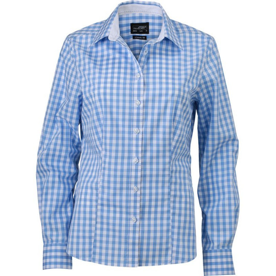 Chemise à carreaux Femme Daiber en coton popeline pour événements professionnels - BCM Goodies