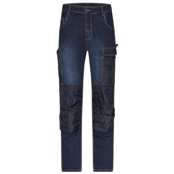 Jean de travail court bio unisexe Daiber - Vêtement professionnel de qualité bio OCS Blended 85% - Empiècements CORDURA - Person