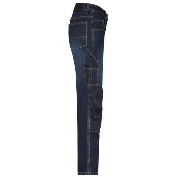 Jean de travail court bio unisexe Daiber - Vêtement professionnel de qualité bio OCS Blended 85% - Empiècements CORDURA - Person