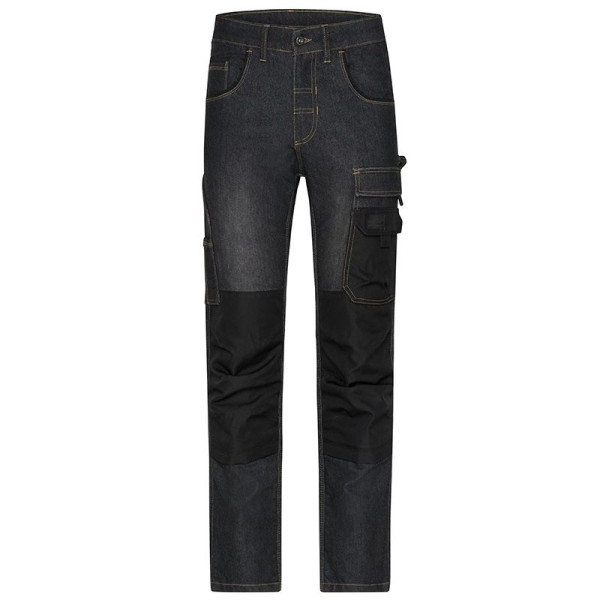 Jean de travail court bio unisexe Daiber - Vêtement professionnel de qualité bio OCS Blended 85% - Empiècements CORDURA - Person