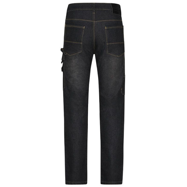 Jean de travail court bio unisexe Daiber - Vêtement professionnel de qualité bio OCS Blended 85% - Empiècements CORDURA - Person