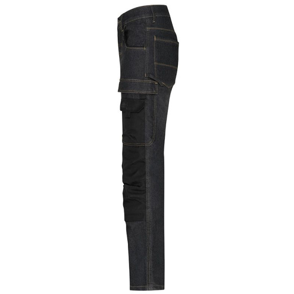 Jean de travail court bio unisexe Daiber - Vêtement professionnel de qualité bio OCS Blended 85% - Empiècements CORDURA - Person