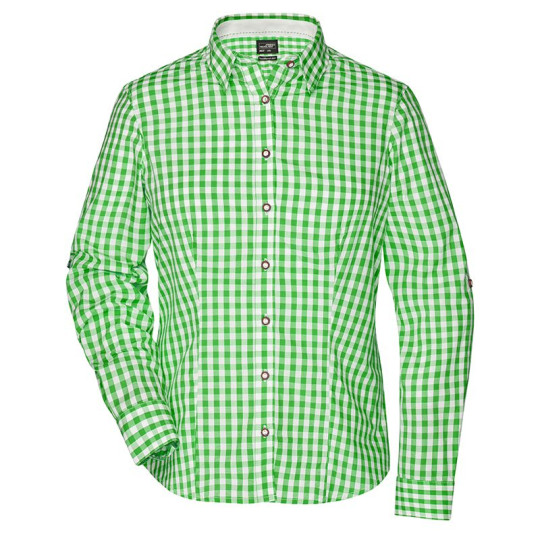 Chemise à carreaux pour femme Daiber en coton popeline - BCM Goodies