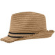 Chapeau à franges Daiber en osier avec bord de 5 cm et ruban en polyester - BCM Goodies