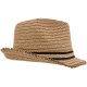 Chapeau à franges Daiber en osier avec bord de 5 cm et ruban en polyester - BCM Goodies